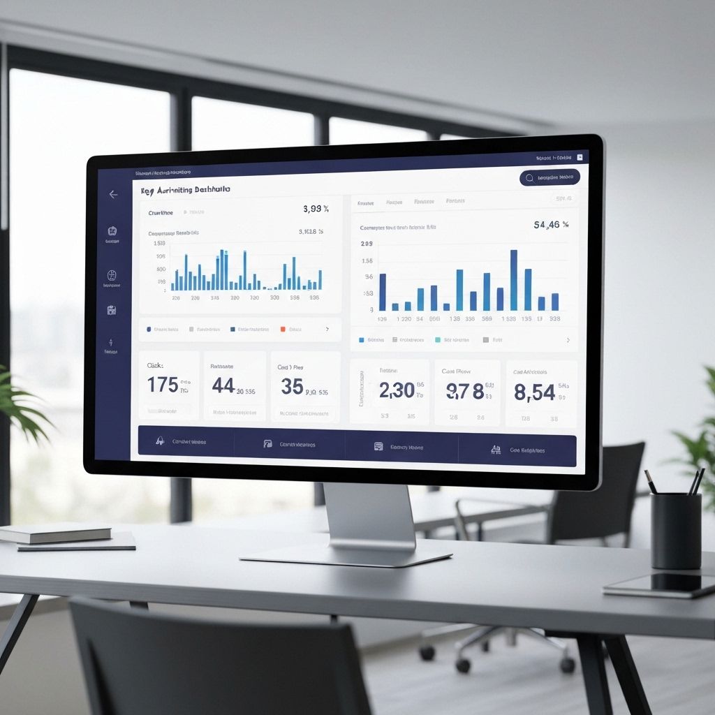 Digital advertising dashboard showing campaign performance and analytics