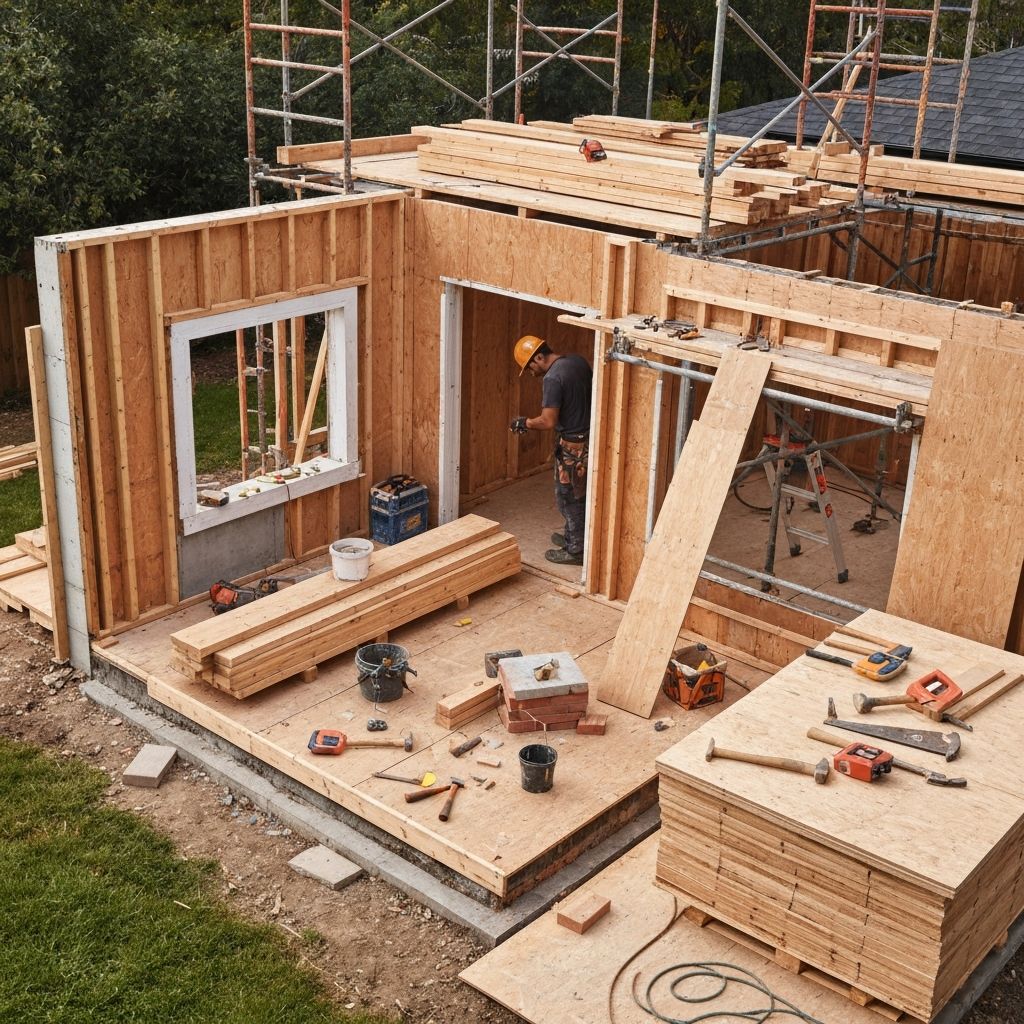 Home renovation construction site