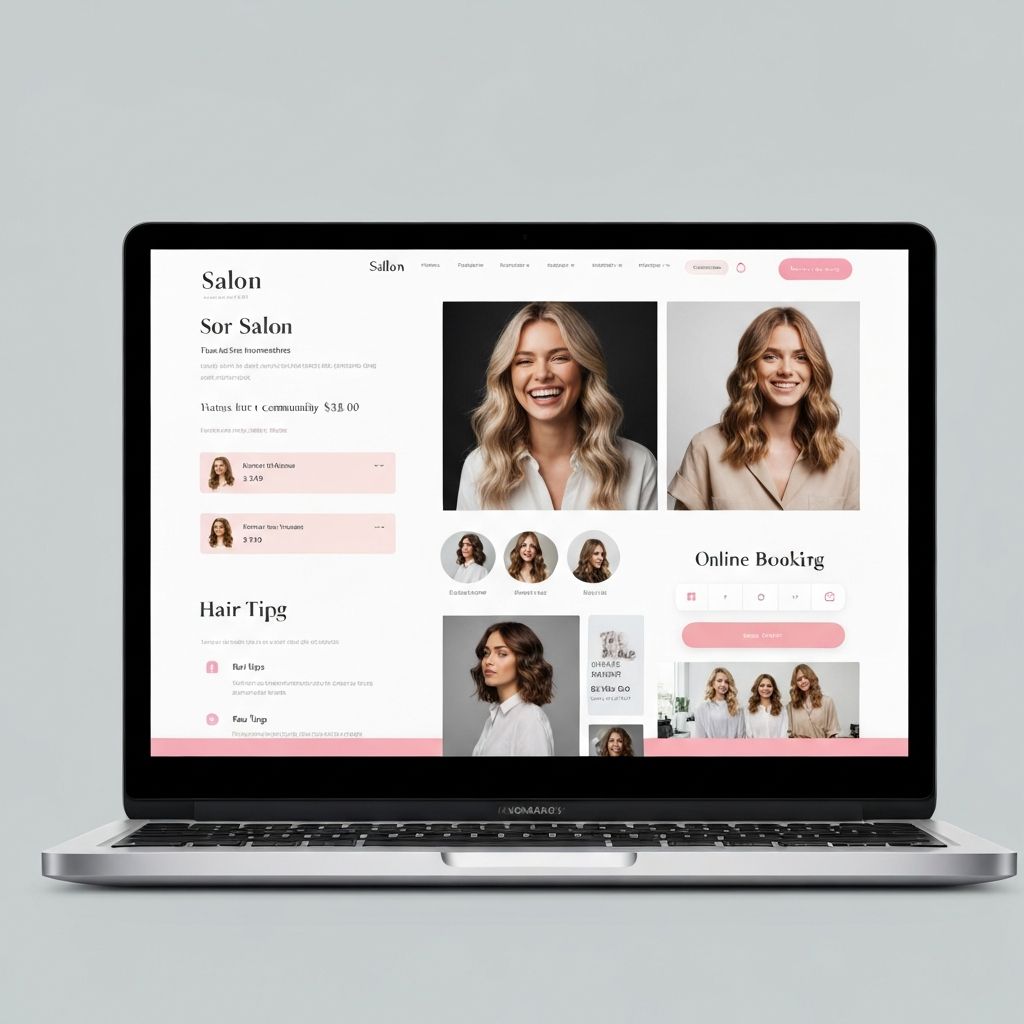 Salon website design